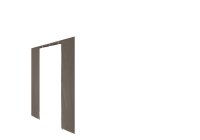 Duratent Seitenwand B1 mit Tür, 4m, taupe