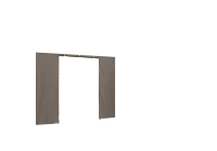 Duratent Seitenwand B1 mit Tür, 4m, taupe