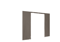 Duratent Seitenwand B1 mit Tür, 4m, taupe