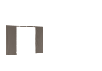 Duratent Seitenwand B1 mit Tür, 4m, taupe