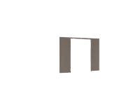 Duratent Seitenwand B1 mit Tür, 4m, taupe