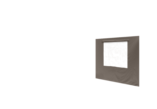 Duratent Seitenwand B1 mit Fenster, 4m, taupe