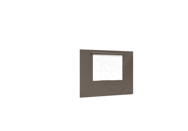 Duratent Seitenwand B1 mit Fenster, 4m, taupe