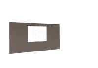 Duratent Seitenwand B1 mit Fenster, 4m, taupe