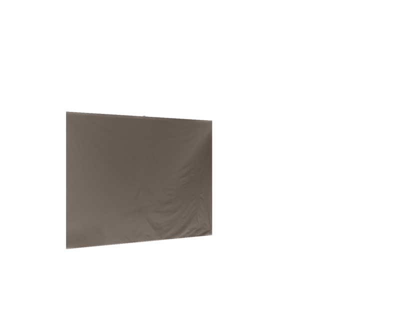 Duratent Seitenwand B1 geschlossen, 3m XL15, taupe