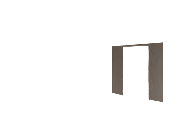 Duratent Seitenwand B1 mit Tür, 3m XL15, taupe