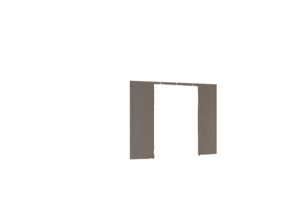 Duratent Seitenwand B1 mit Tür, 3m XL15, taupe