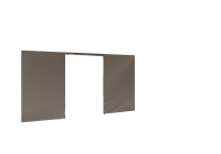 Duratent Seitenwand B1 mit Tür, 3m XL15, taupe