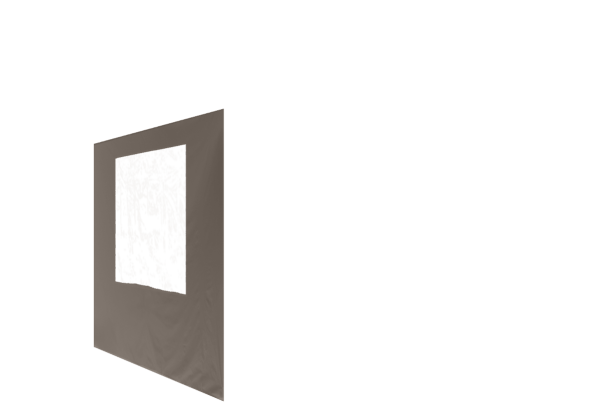 Duratent Seitenwand B1 mit Fenster, 3m XL15, taupe