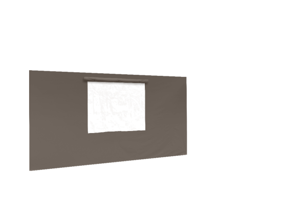 Duratent Seitenwand B1 mit Fenster, 3m XL15, taupe