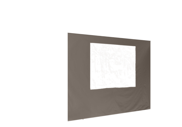 Duratent Seitenwand B1 mit Fenster, 3m XL15, taupe