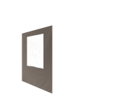 Duratent Seitenwand B1 mit Fenster, 3m XL15, taupe