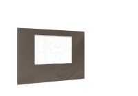 Duratent Seitenwand B1 mit Fenster, 3m XL15, taupe