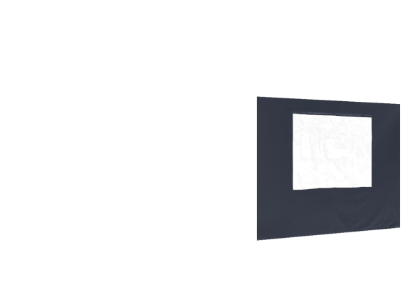 Duratent Seitenwand 300 mit Fenster, 4m, navy-blau