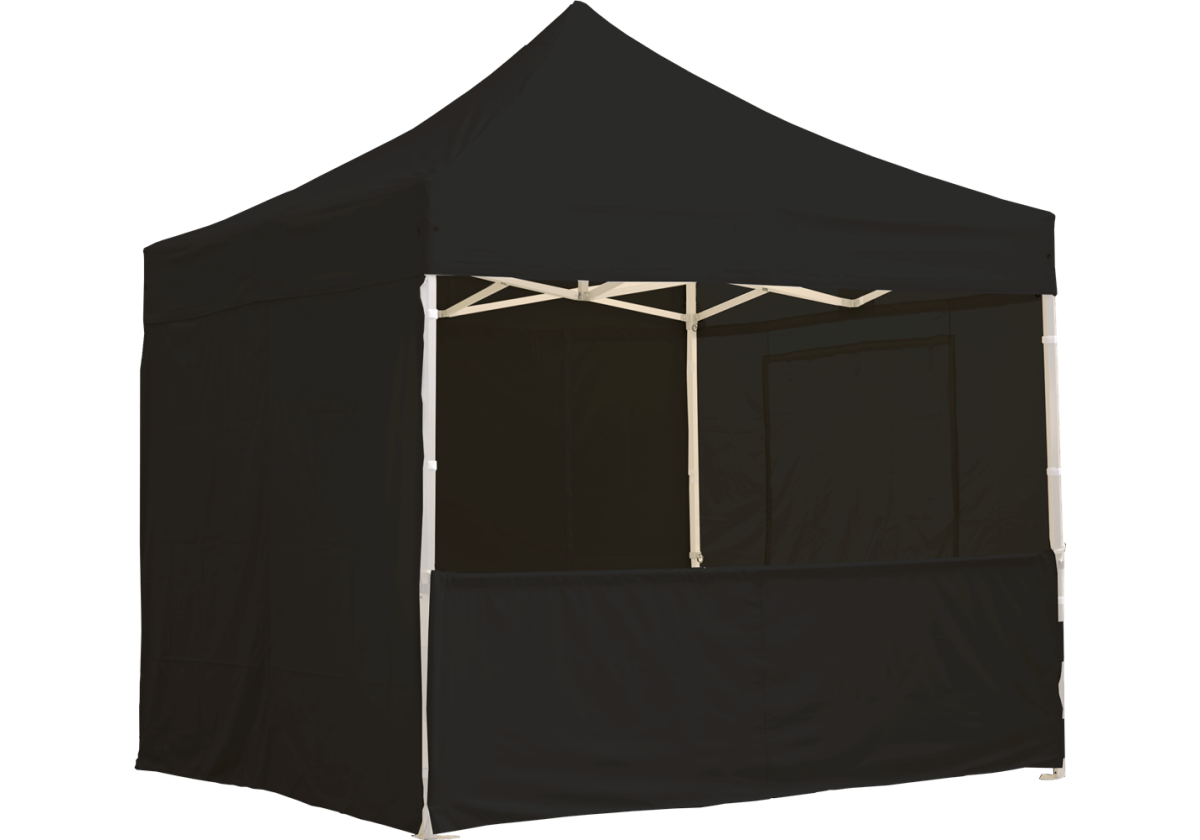 Eine schwarze 4m halbwand für Pavillon