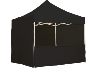 Eine schwarze 4,5m halbwand, 4 für Pavillon