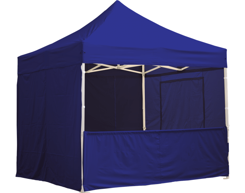 Eine königsblauee 3m halbwand für Pavillon