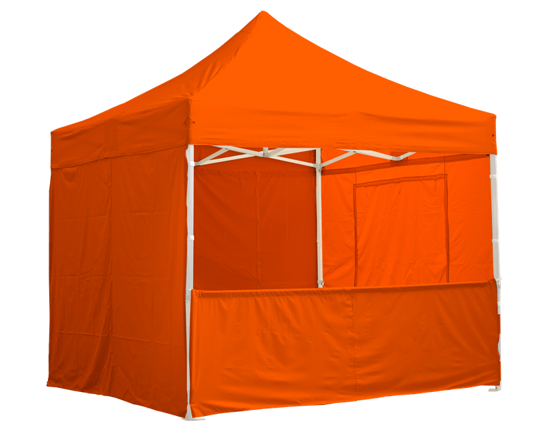 Eine orange 3m halbwand für Pavillon