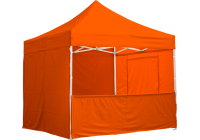 Eine orange 3m halbwand für Pavillon