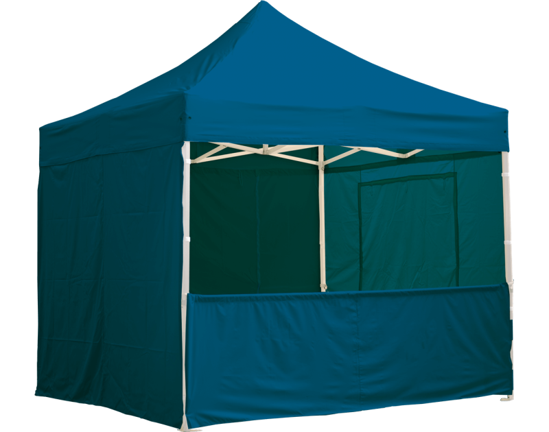 Eine himmelblaue 3m halbwand für Pavillon