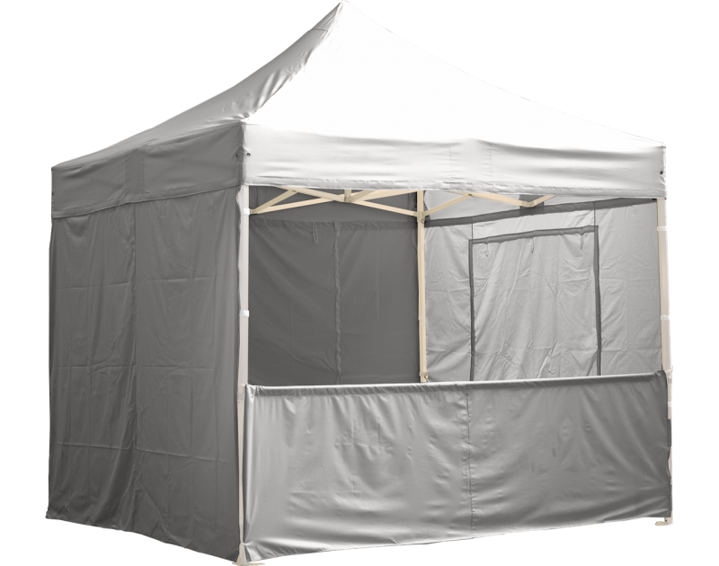 Eine graue 6m halbwand für Pavillon
