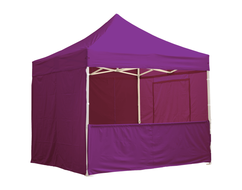 Eine lilane 4,5m halbwand, 4 für Pavillon