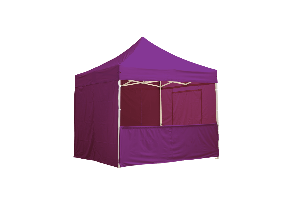 Eine lilane 3m halbwand für Pavillon