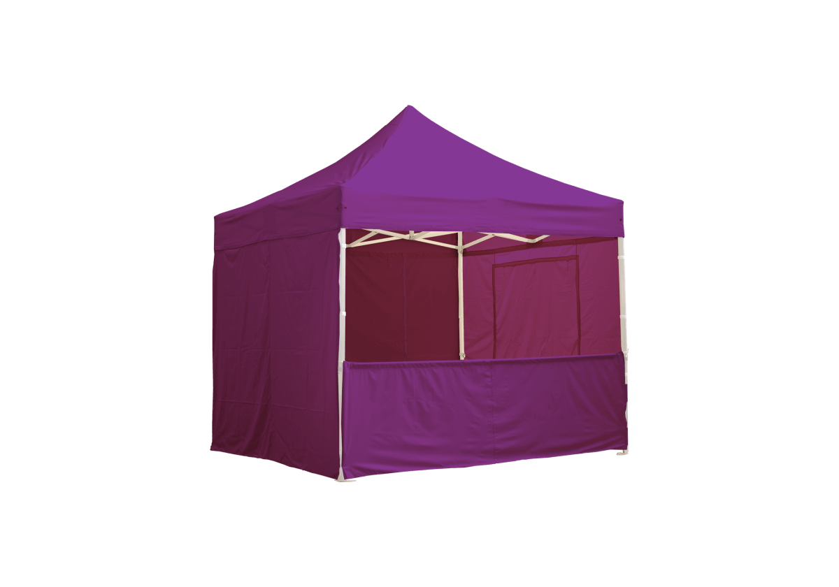 Eine lilane 3m halbwand für Pavillon