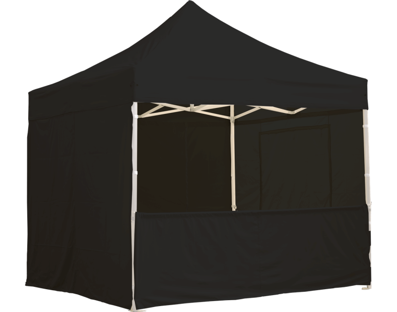 Eine schwarze 2m halbwand für Pavillon