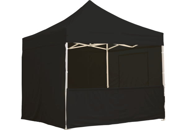 Eine schwarze 2m halbwand für Pavillon