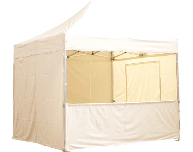 Eine beige 2m halbwand für Pavillon