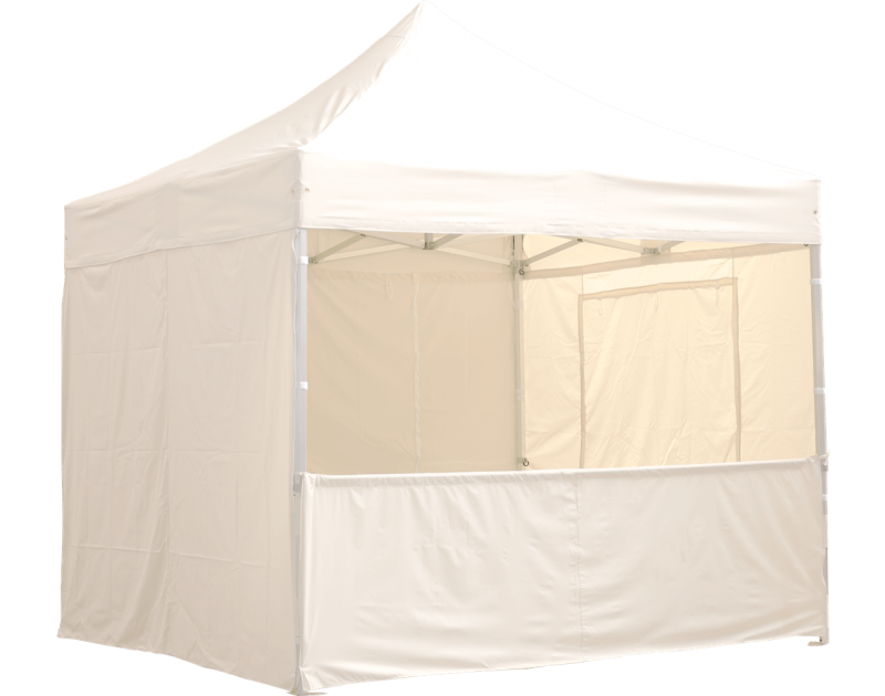 Eine weiße 3m halbwand für Pavillon