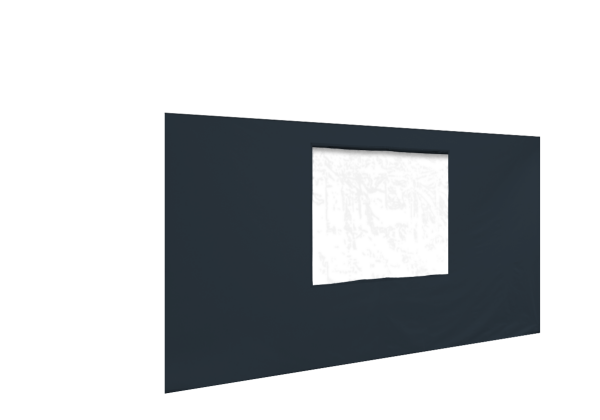 Duratent Seitenwand 300 mit Fenster, 4,5m, anthrazit