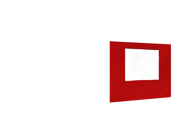 Duratent Seitenwand 300 mit Fenster, 4m, rot