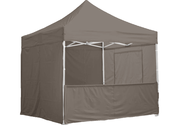 Duratent Halbwand B1, 4,5m, taupe, für Hexa50