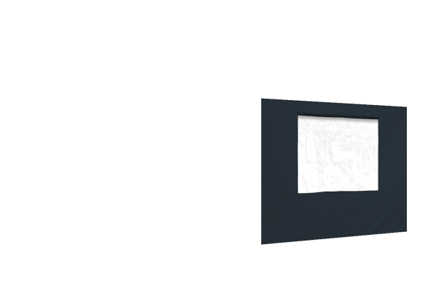 Duratent Seitenwand 300 mit Fenster, 4m, anthrazit