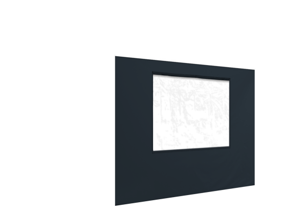 Duratent Seitenwand 300 mit Fenster, 4m, anthrazit