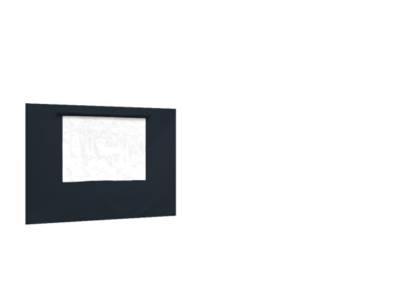 Duratent Seitenwand 300 mit Fenster, 4m, anthrazit