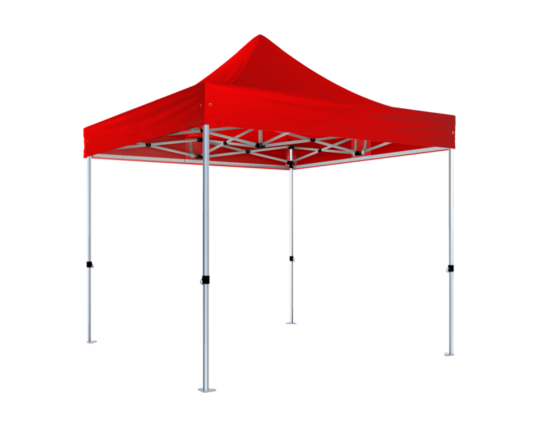 rotes Faltzelt Hexa40 3m x 3m