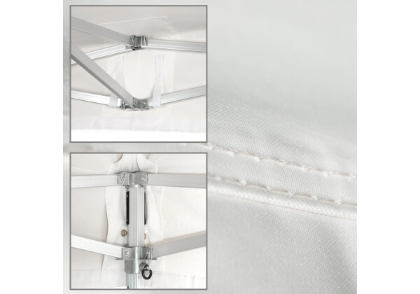 Duratent Faltzelt Hexa50, 4m x 4m, weiß