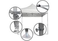 Duratent Faltzelt Hexa50, 4m x 4m, weiß