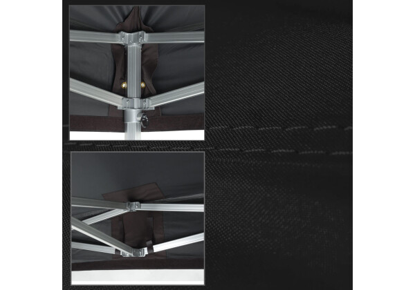 Duratent Faltzelt Hexa50, 4m x 4m, schwarz