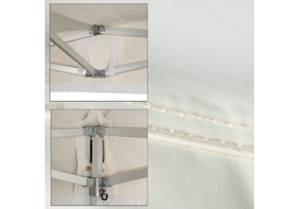 Duratent Faltzelt Hexa50, 4m x 4m, beige