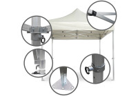 Duratent Faltzelt Hexa50, 4m x 4m, beige