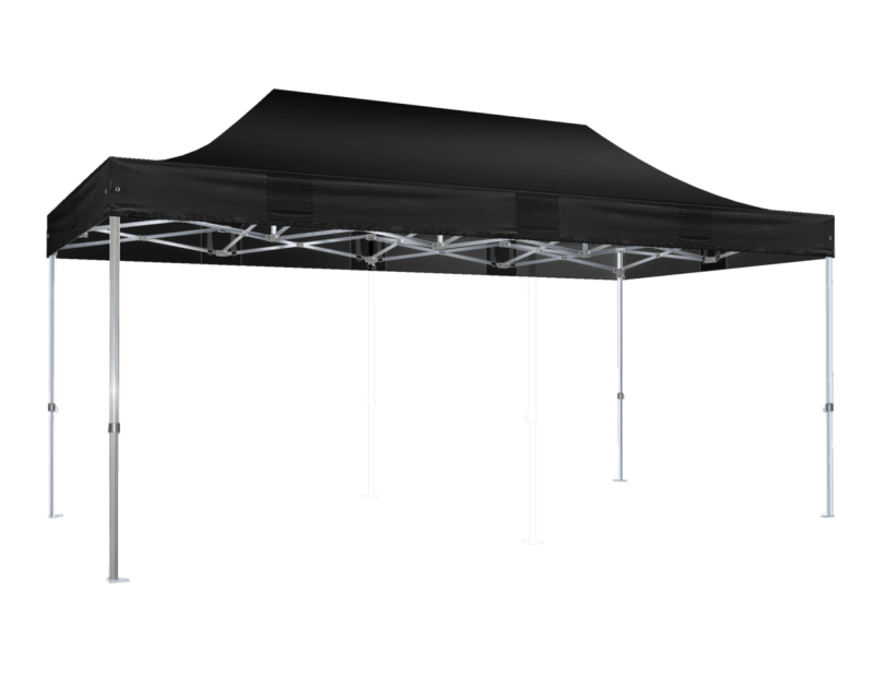 Duratent Faltzelt Hexa50, 4m x 6m, schwarz