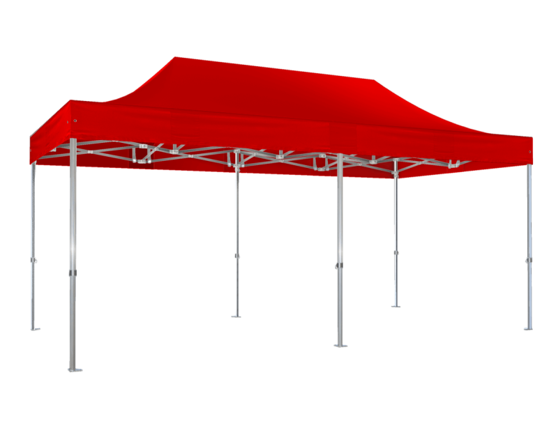 Duratent Faltzelt Hexa50, 4m x 8m, rot