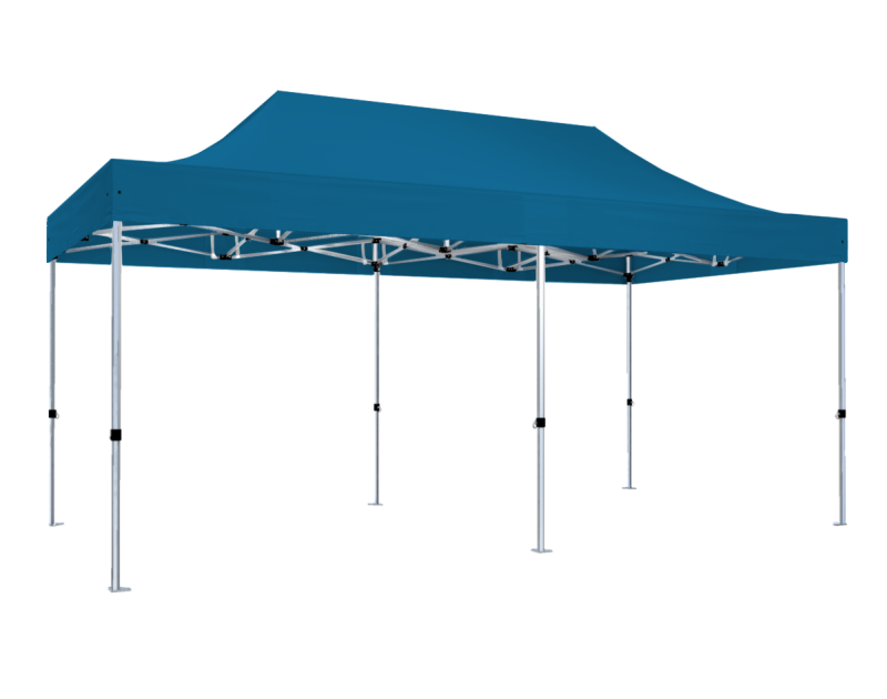 Duratent Faltzelt Hexa40, 3m x 6m, himmelblau
