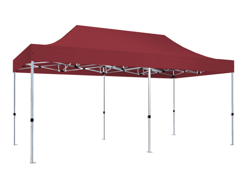Duratent Faltzelt Hexa40, 3m x 6m, burgund