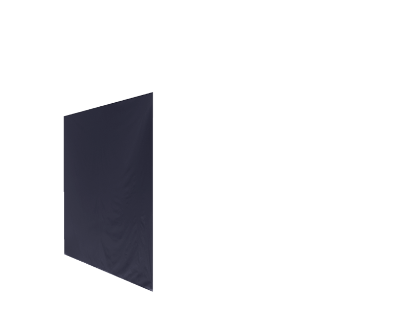Duratent Seitenwand Forcetex B1 geschlossen, 3m, navy-blau