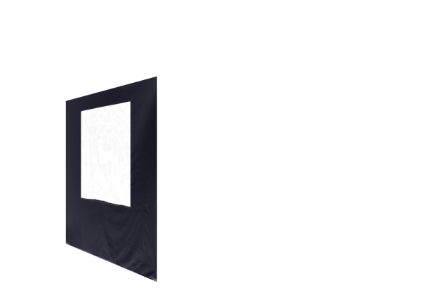 Duratent Seitenwand Forcetex B1 mit Fenster, 3m, navy-blau